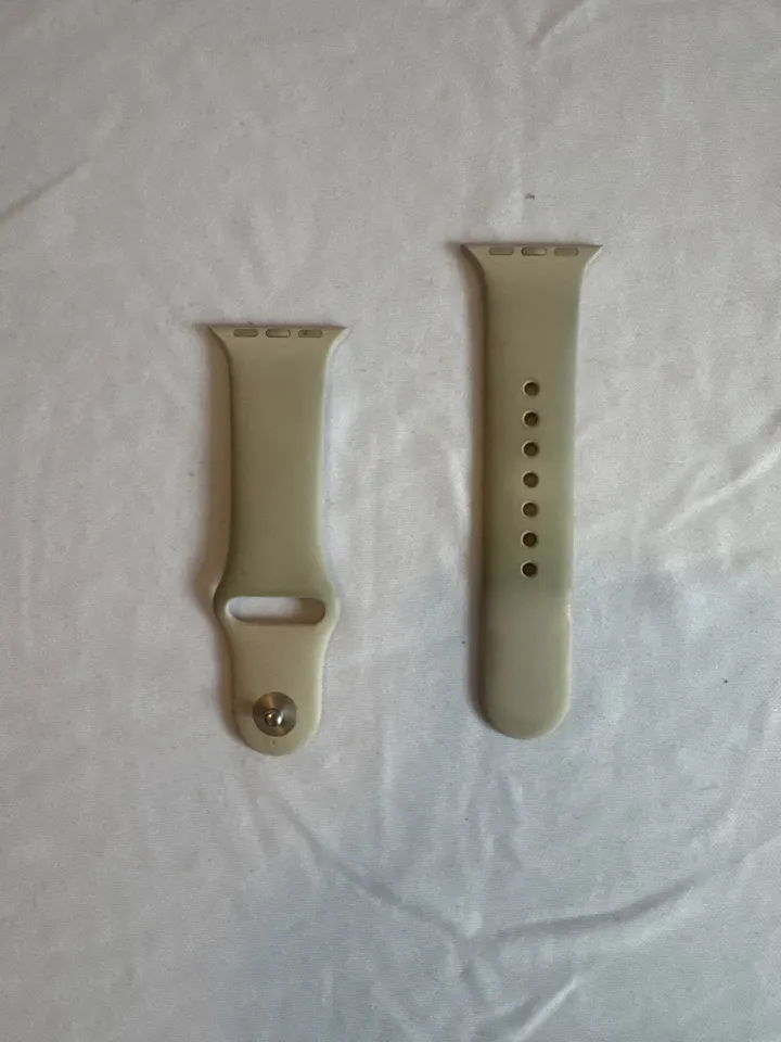 Originální řemínek Apple Sport Band 41 mm S/M Starlight – opotřebený