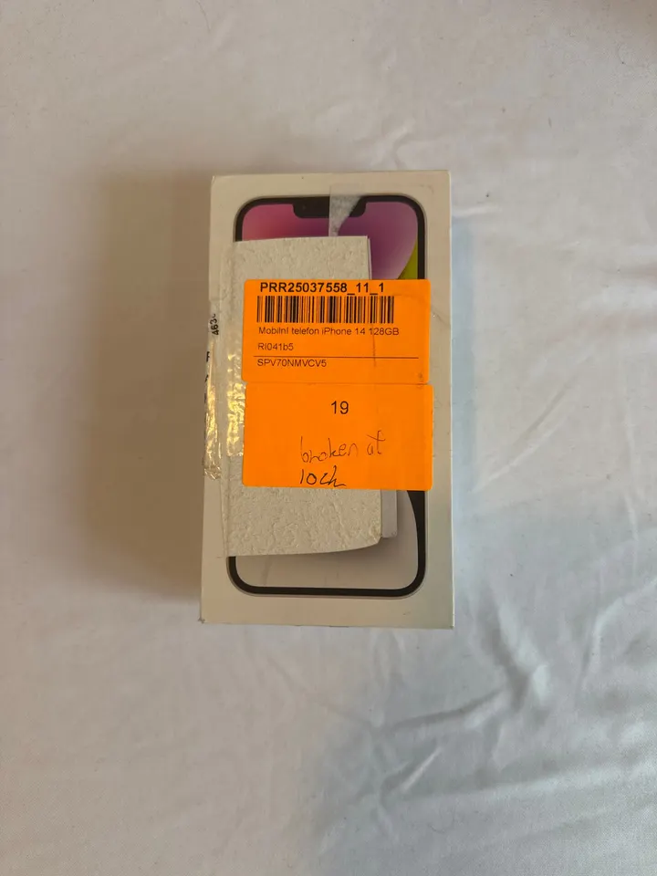 Apple iPhone 14 128 GB fialový – iCloud zámek, rozbitý, na díly